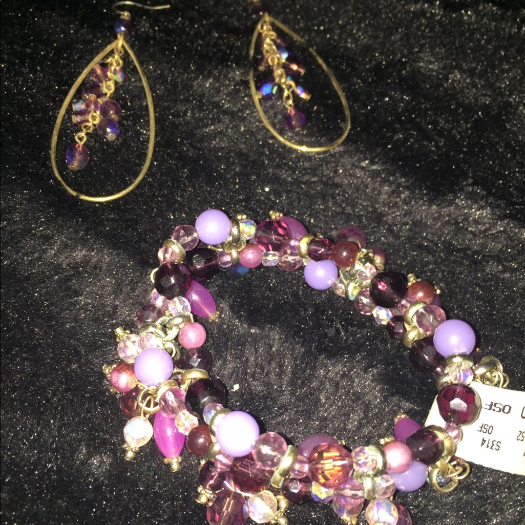 Bracelet And Matching Earrings. Nwt